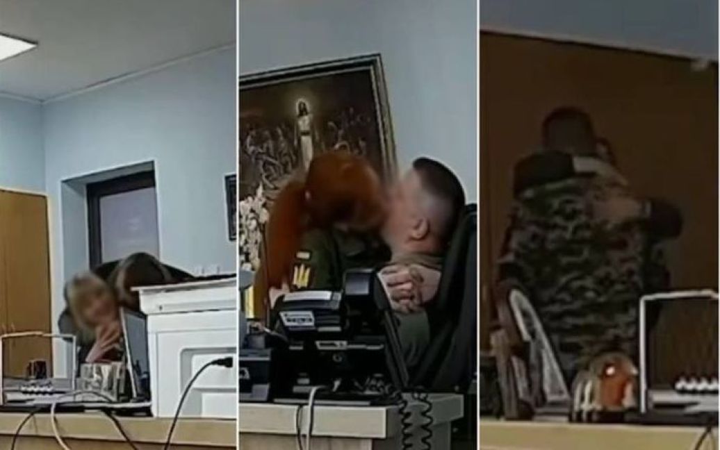 Скандал у Рівненському ТЦК: в Мережі відреагували на поцілунки військкома у службовому кабінеті